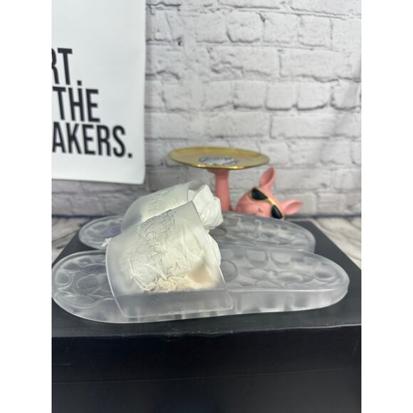 Coach Brand Ulyssa Clear Rubber Slides Slip On Slippers Womens Size 10 NEW W/BOX - Picture 3 of 7